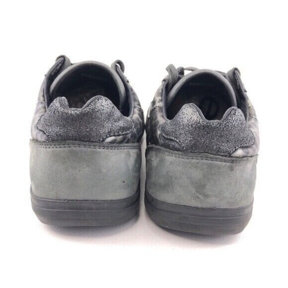 FitFlop Rally Pewter Leopard Leather Sneakers 9 - Picture 6 of 12